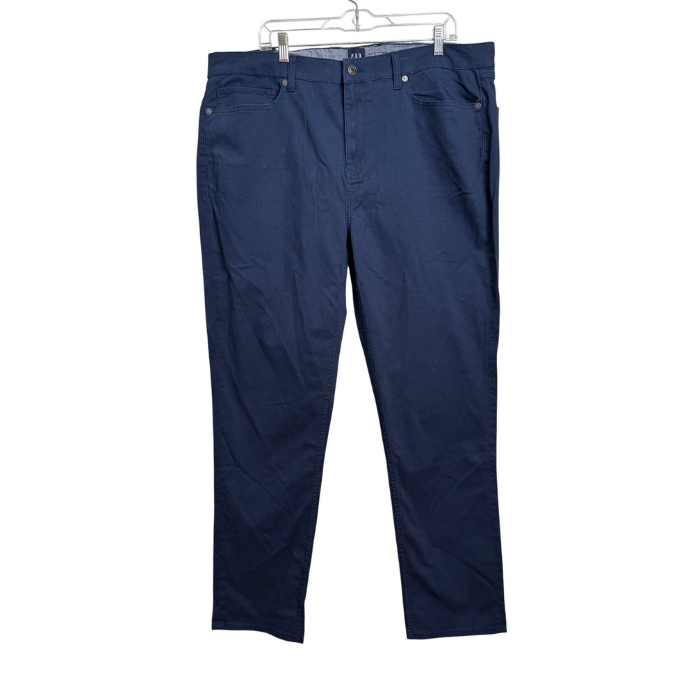 GAP Mens‎ 40x32 Navy Blue 5 Pocket Stretch Twill Classic Fit Pants NEW